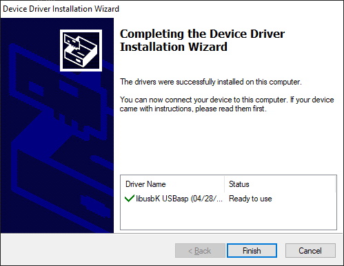 Instalação driver gravador USBasp no Windows 10
