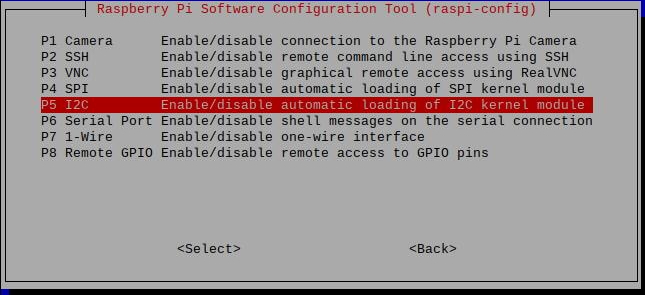 Enable Disable I2C interface raspi-config