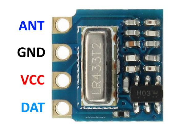 Módulo RF H34A Pinagem