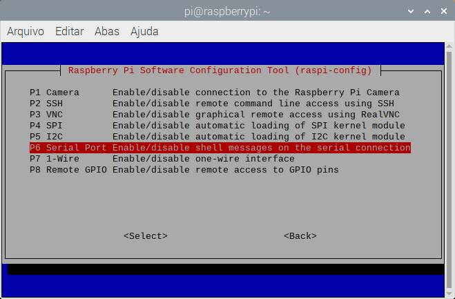 Raspi-config habilitar interface serial