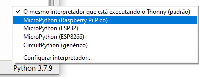 Alterando o interpretador Thonny