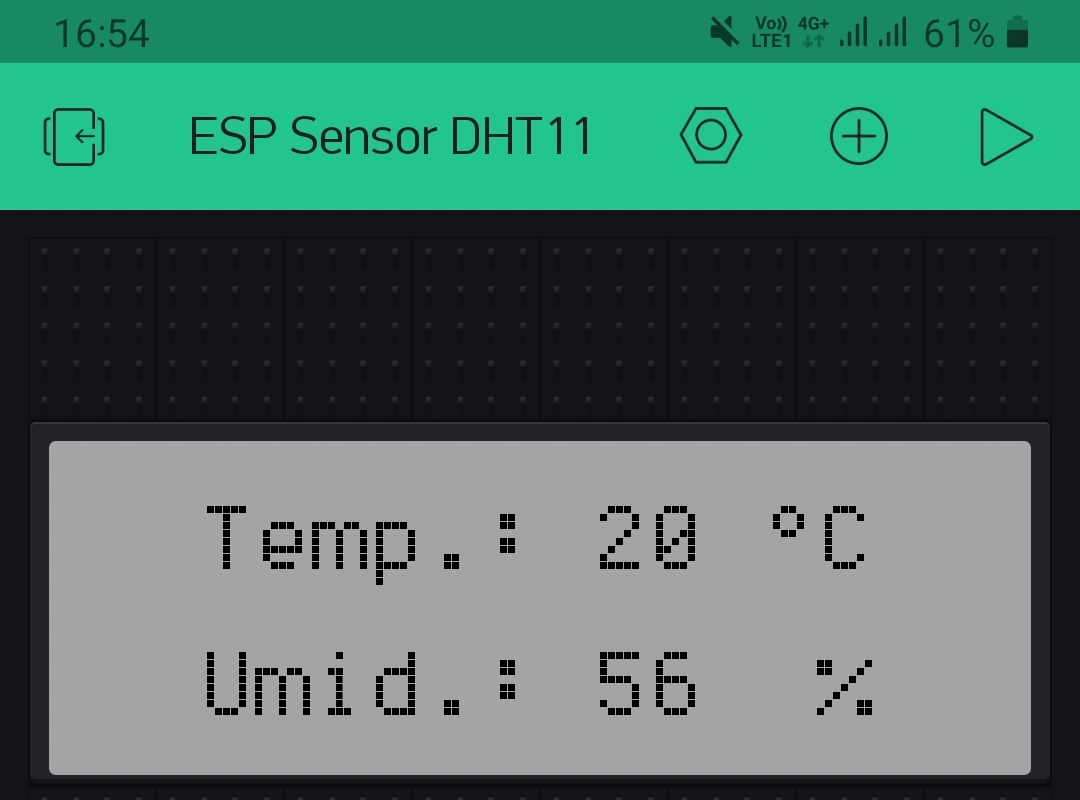 Temperatura e Umidade na tela do celular com Blynk