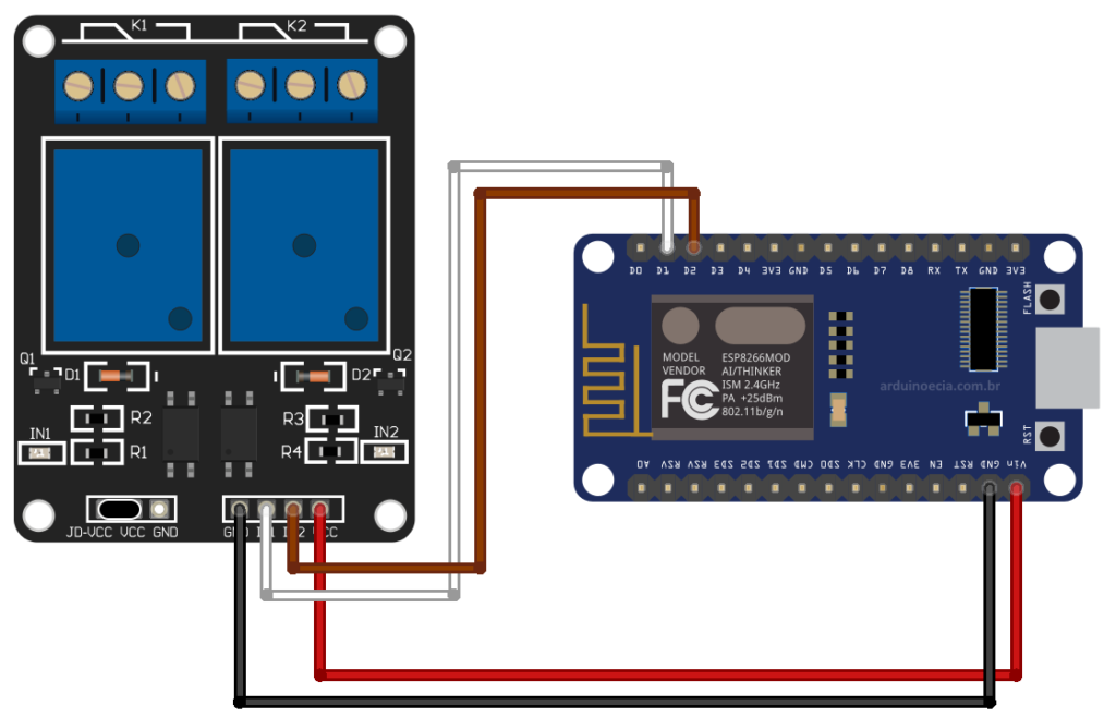 Circuito Automação Residencial com MQTT