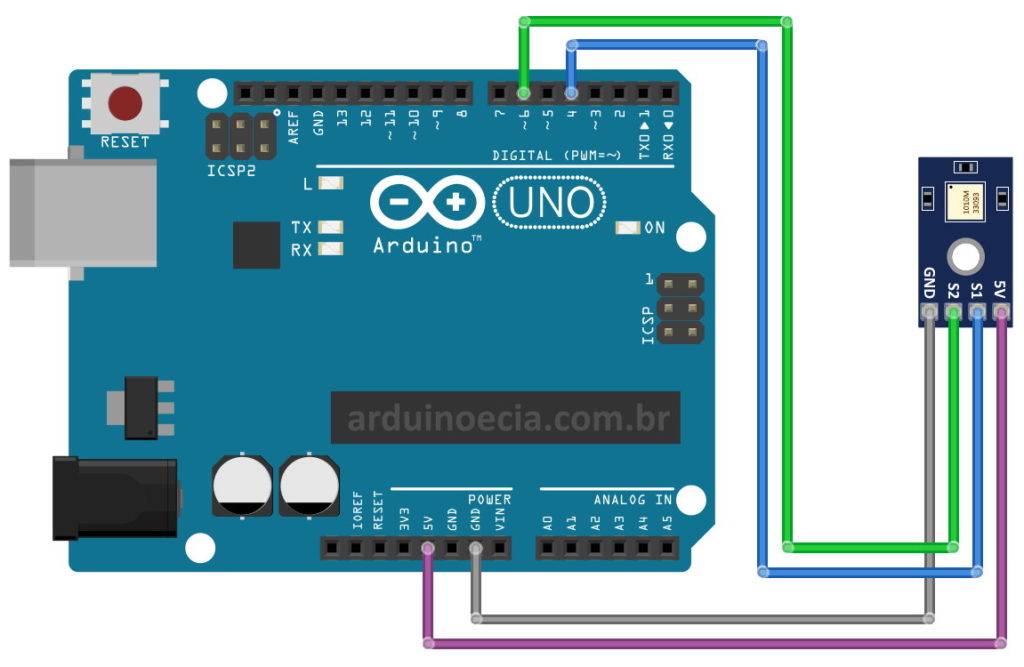 Conexão sensor de movimento tilt RPI-1031 no Arduino