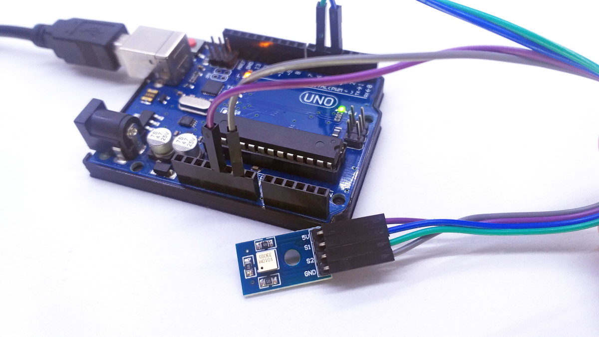 Sensor Tilt RPI-1031 conectado no Arduino Uno