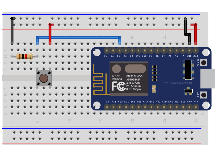 ESP-NOW Circuito NodeMCU ESP8266 Emissor