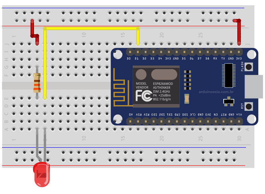 ESP-NOW Circuito NodeMCU ESP8266 Receptor