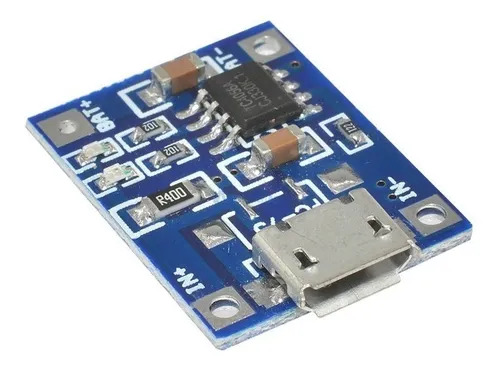 Módulo carregador de bateria de lítio TP4056 Micro USB