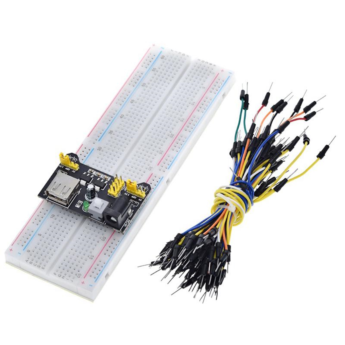 Kit Protoboard 830 pontos Fonte MB102 Jumpers