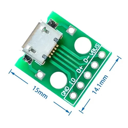 Módulo Adaptador Micro USB Fêmea para DIP