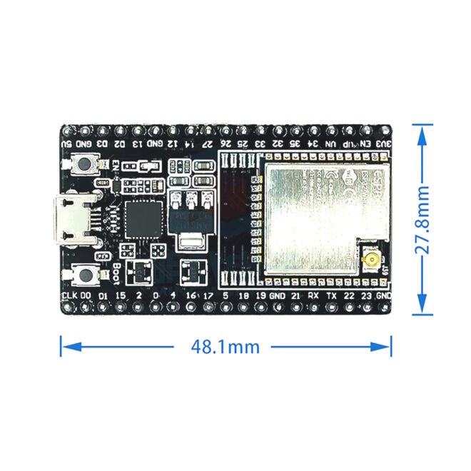 ESP32 WROOM 32U Devkit com antena SMA e pigtail